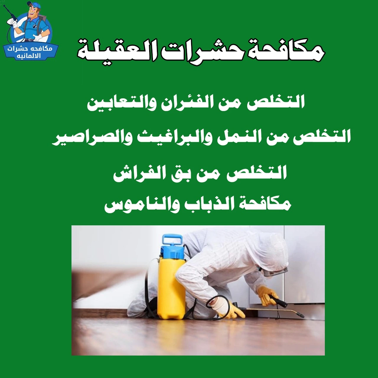 مكافحة حشرات العقيلة | اطلب خدماتنا الآن 97923973 