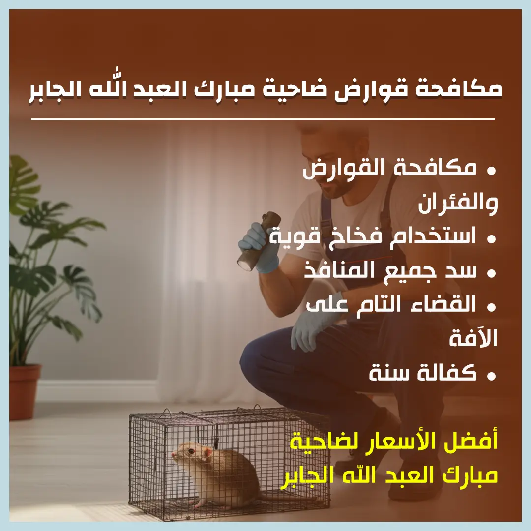 مكافحة قوارض ضاحية مبارك العبد الله الجابر 60011440📞بالكويت